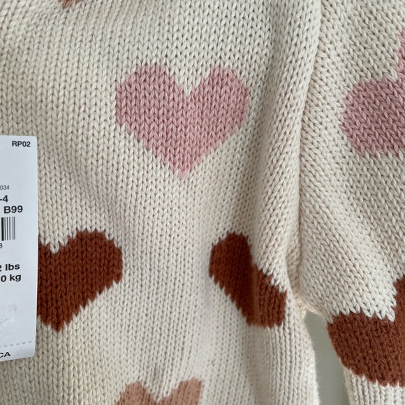 NWT baby 6-12 month heart cardigan - Picture 3 of 3